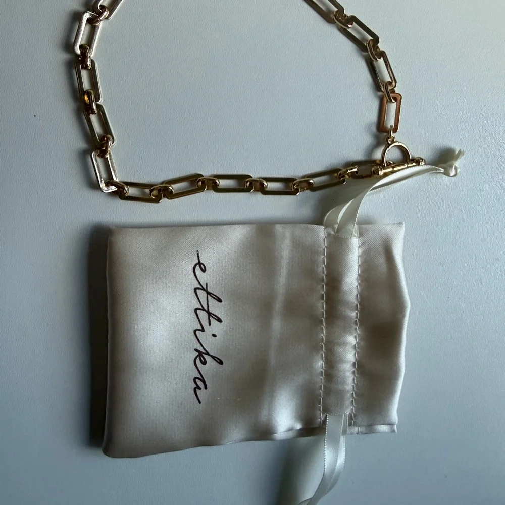 Ettika Gold flat chain necklace - Picture 4 of 8